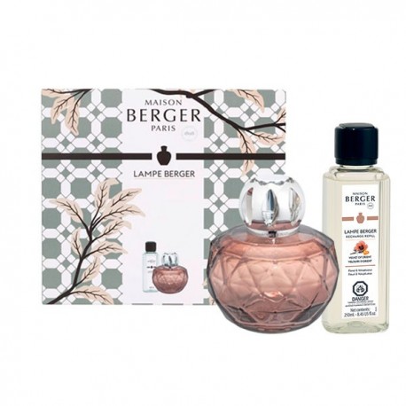 Set Regalo Lámpara Adagio Rose (Vidrio Lacado) + Recarga 250Ml Velours D´orient