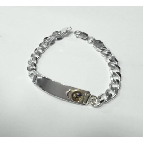 PULSERA PLATA REAL MADRID